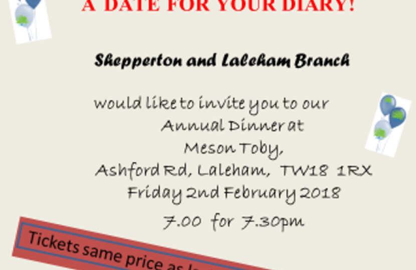 Shepperton and Laleham Annual Dinner 2018